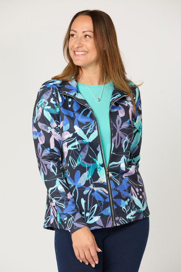 Oasis Print Zip Up Jacket