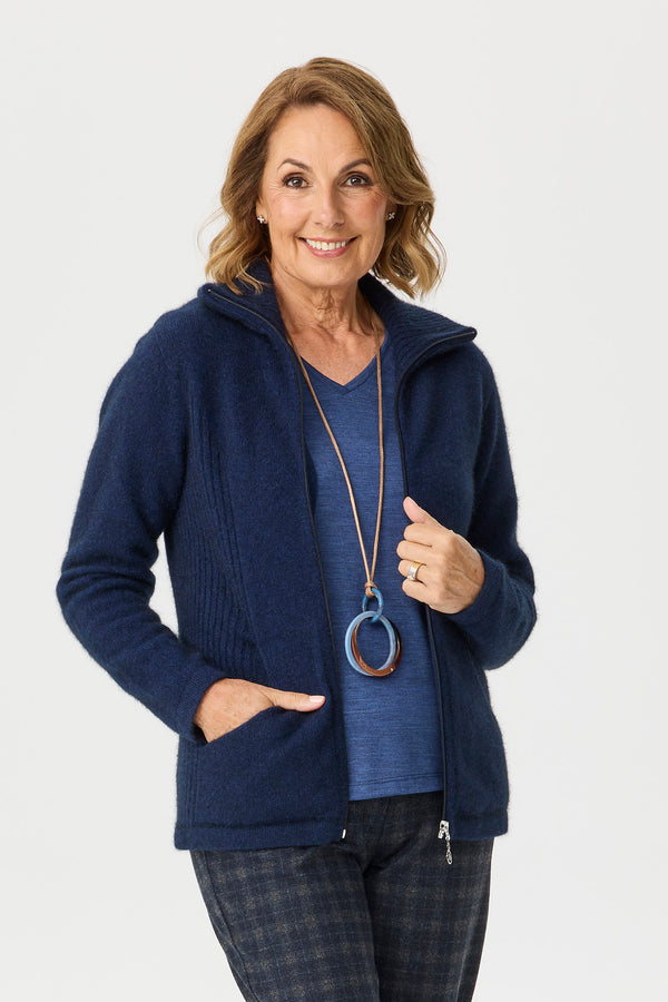 Market Day Possum Zip Cardigan