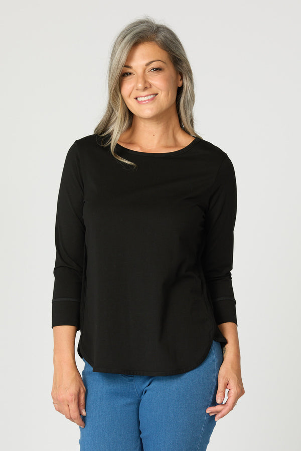 Eternity Modal/cotton 3/4 Slv Top