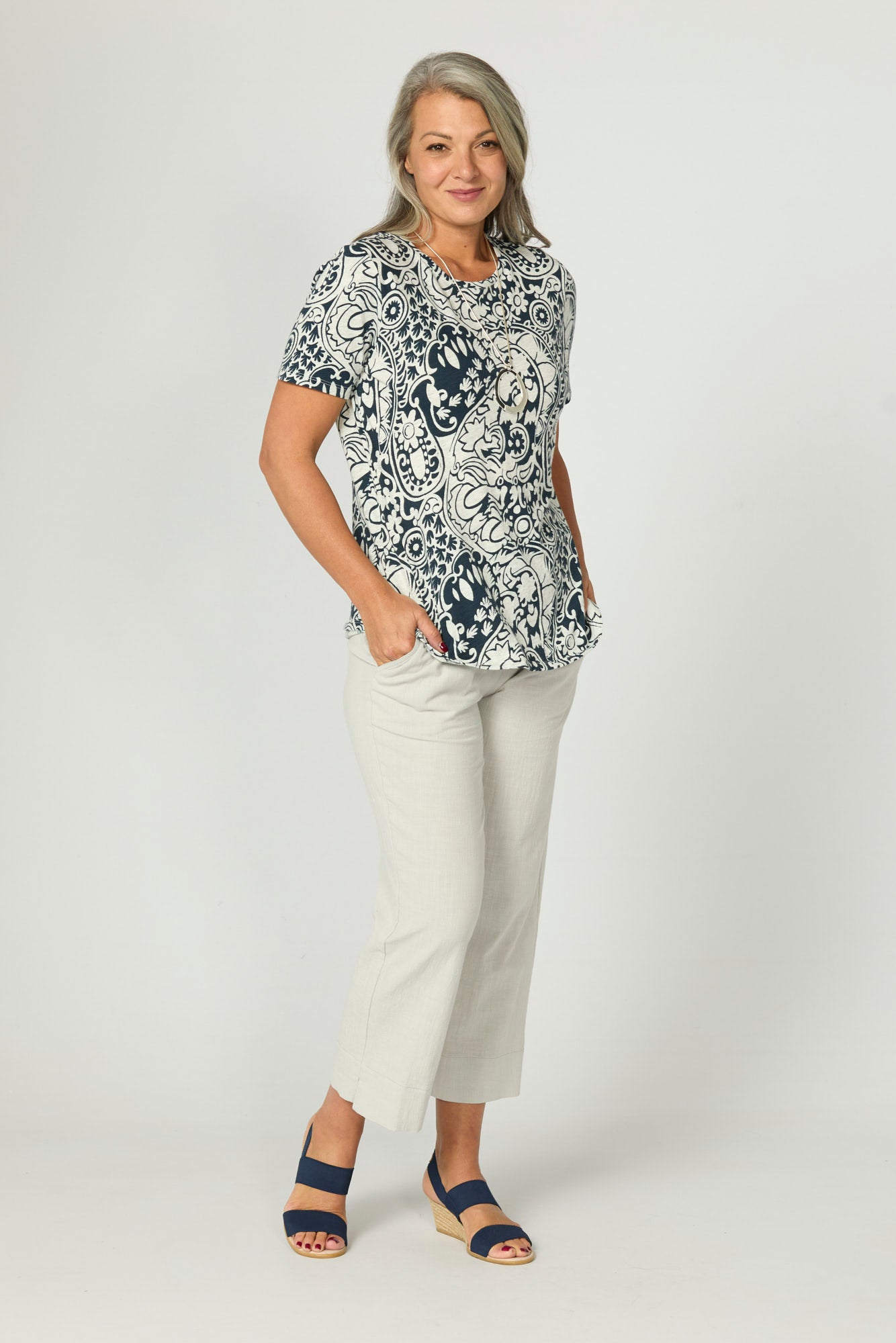 Cable Beach Relaxed Capri Pant