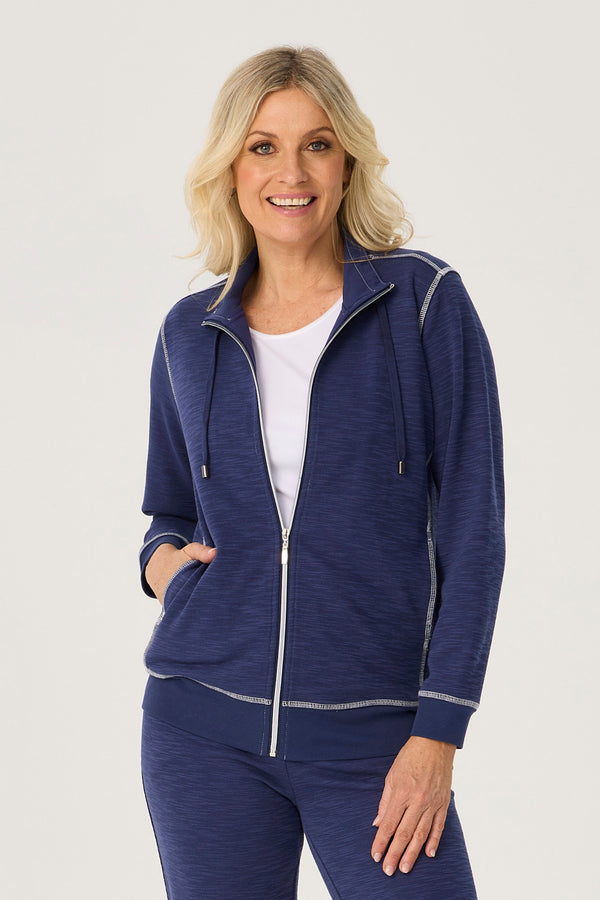 Retreat Top Stitch Zip Up Jacket
