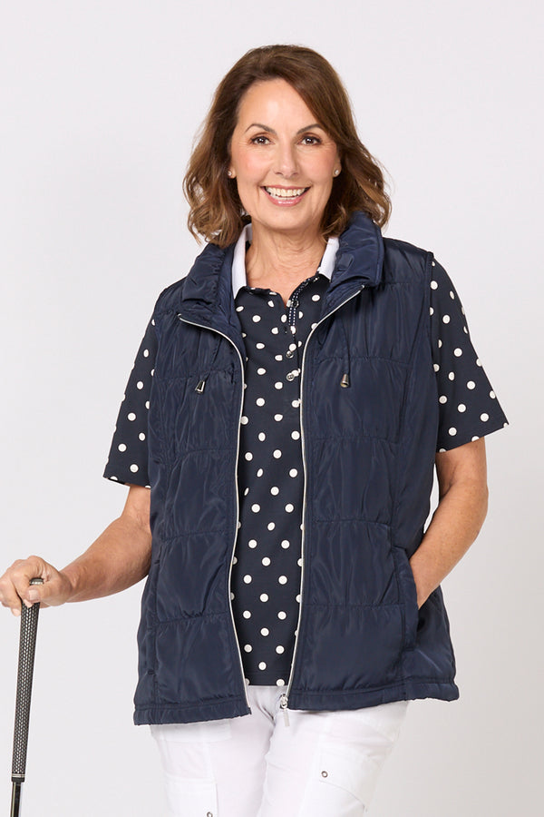 Lakeshore Zip Up Ruched Vest