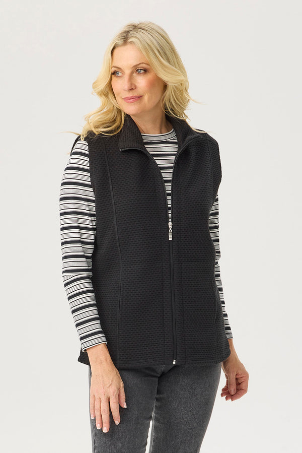 Neve Textured Zip Up Vest