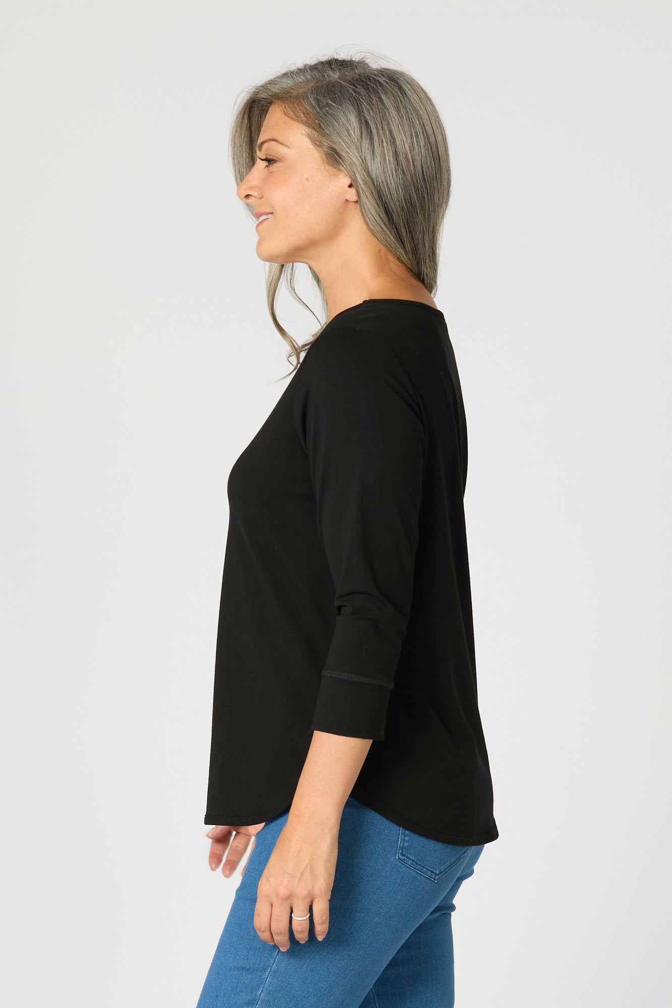 Eternity Modal/cotton 3/4 Slv Top