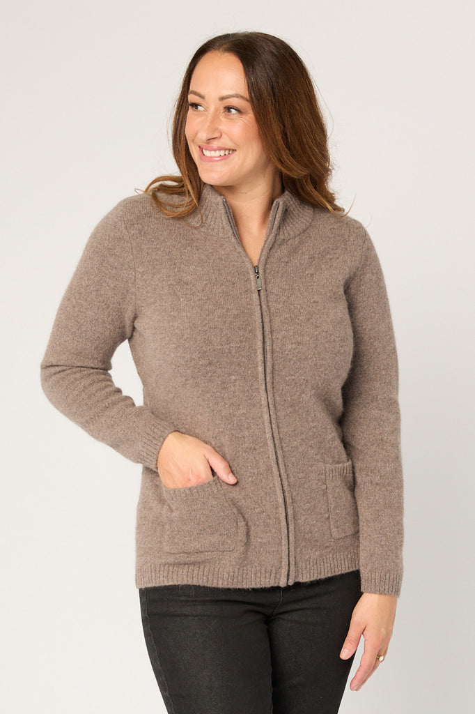 Ray Zip Up Bobble Cardigan