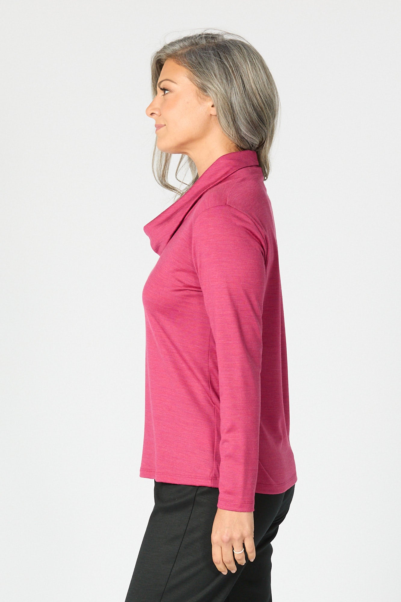 Hedrena Cowl Neck Long Sleeve Top