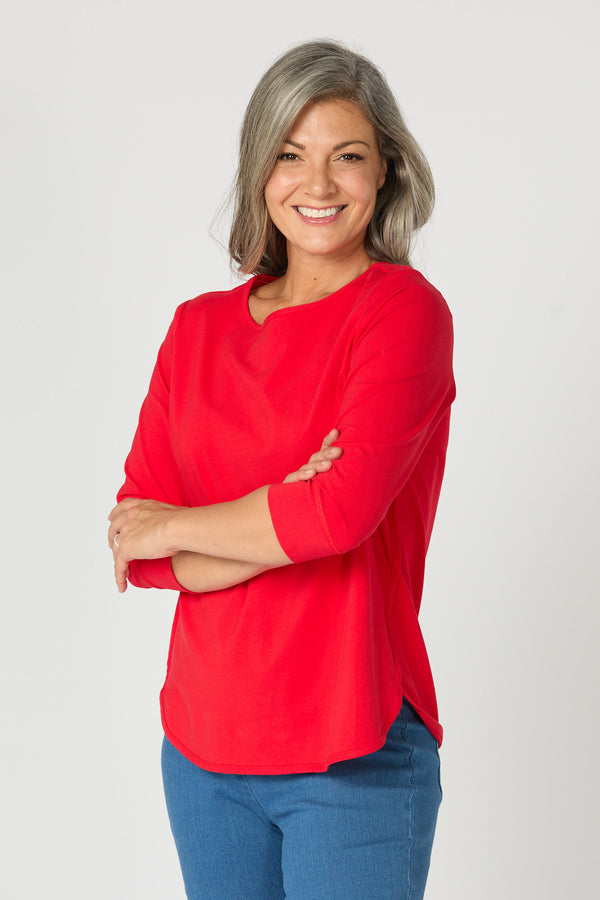 Eternity Modal/cotton 3/4 Slv Top