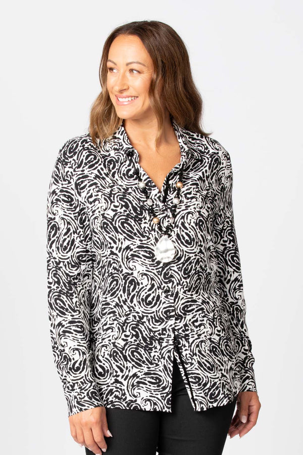 Schwarz Printed Shirt