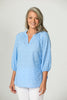 Wendy Broderie 3/4 Sleeve Blouse