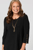 HUSH FLUTED BUTTON SLEEVE TOP