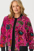 Verso Velvet Print Zip Up Jacket
