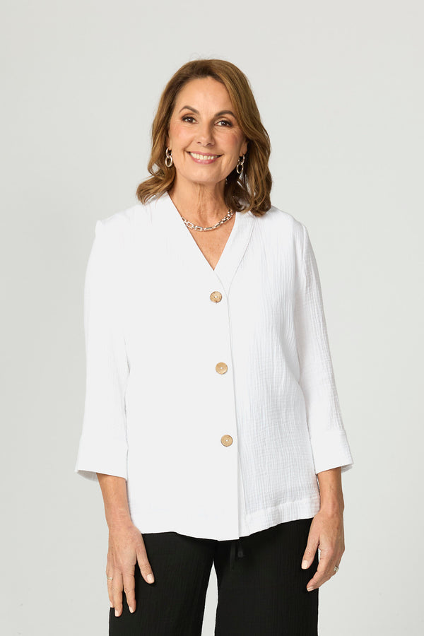 Bubble 3/4 Sleeve Shacket