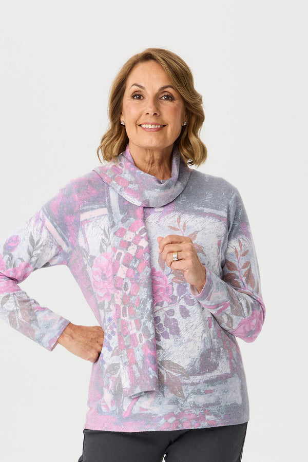Sylvie Printed Knit Scarf