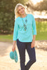 ETERNITY MODAL/COTTON 3/4 SLV TOP