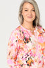 SUNSET FLORAL 3/4 SLV BLOUSE