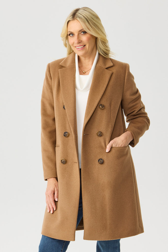 ZARINA DOUBLE BREASTED COAT