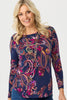 Bazaar Pleat Back Long Sleeve Top