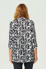 LEAF PRINT 3/4 SLV HI-LOW SHIRT