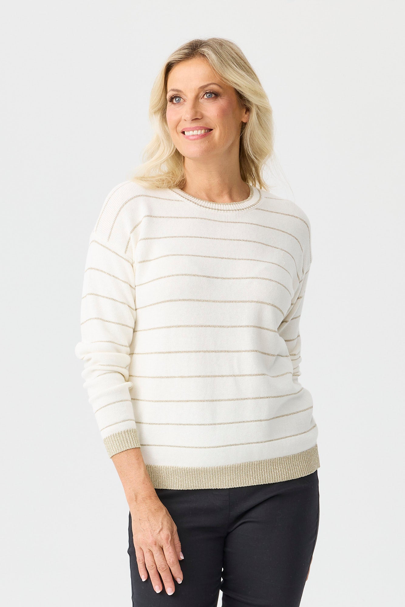 Kris Lurex Stripe Sweater