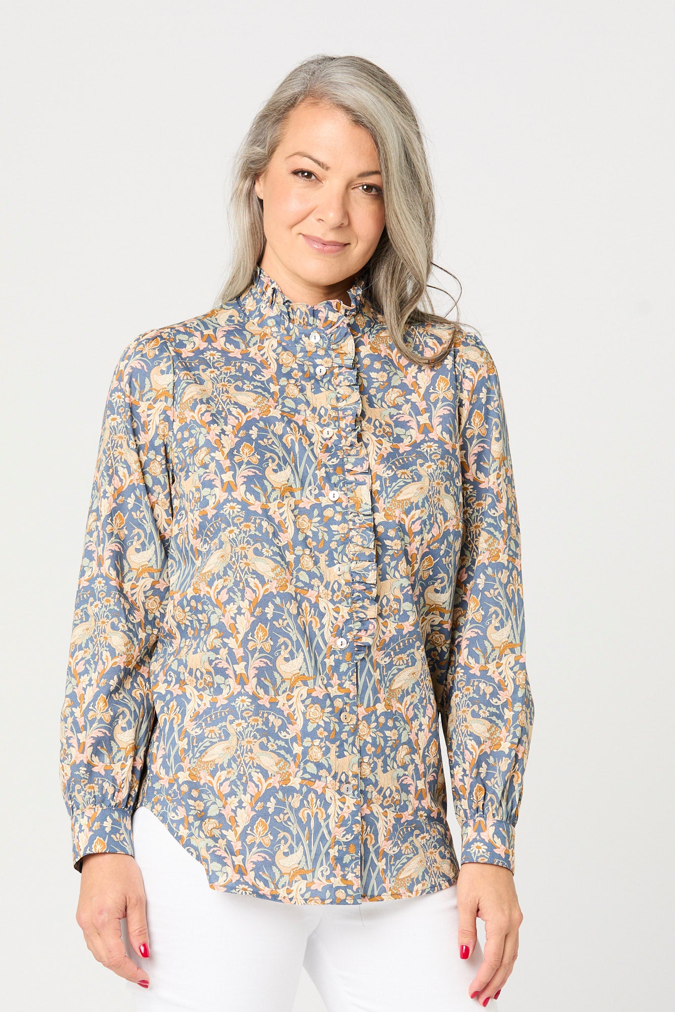 JOAN LIBERTY FRILL L/SLV SHIRT