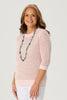 QUINN 3/4 SLV OPEN KNIT
