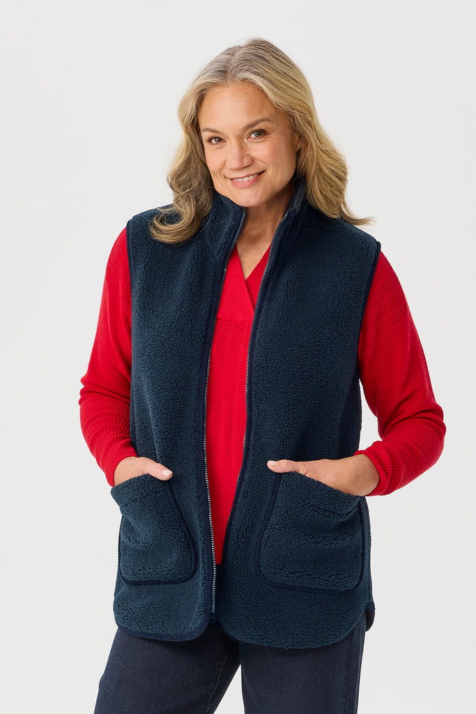 Explore Fleece Longline Zip Vest