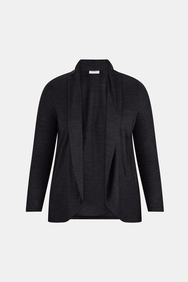 HEDRENA JERSEY CURVED HEM CARDIGAN