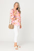 SUNSET FLORAL 3/4 SLV BLOUSE