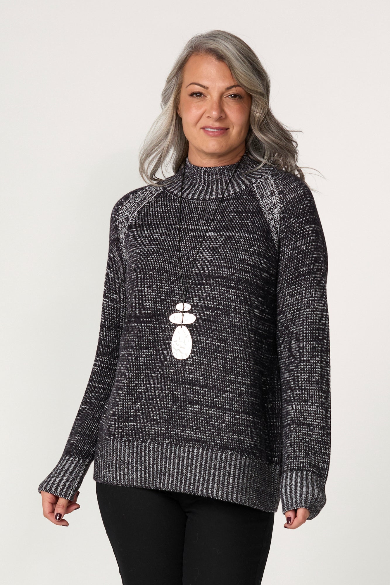Plated Raglan Sweater