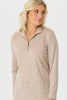 Hedrena Zip Polo Long Sleeve Top