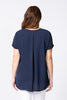 PATIOS SCOOP NECK PLEAT BACK TOP