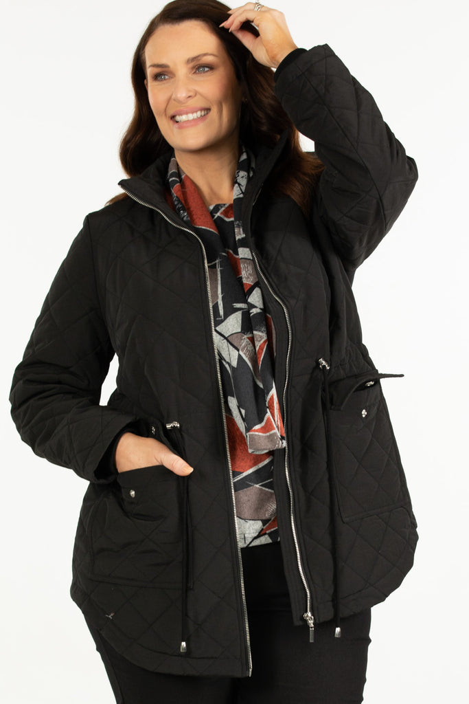 CHLOE CURVE HEM PADDED JACKET