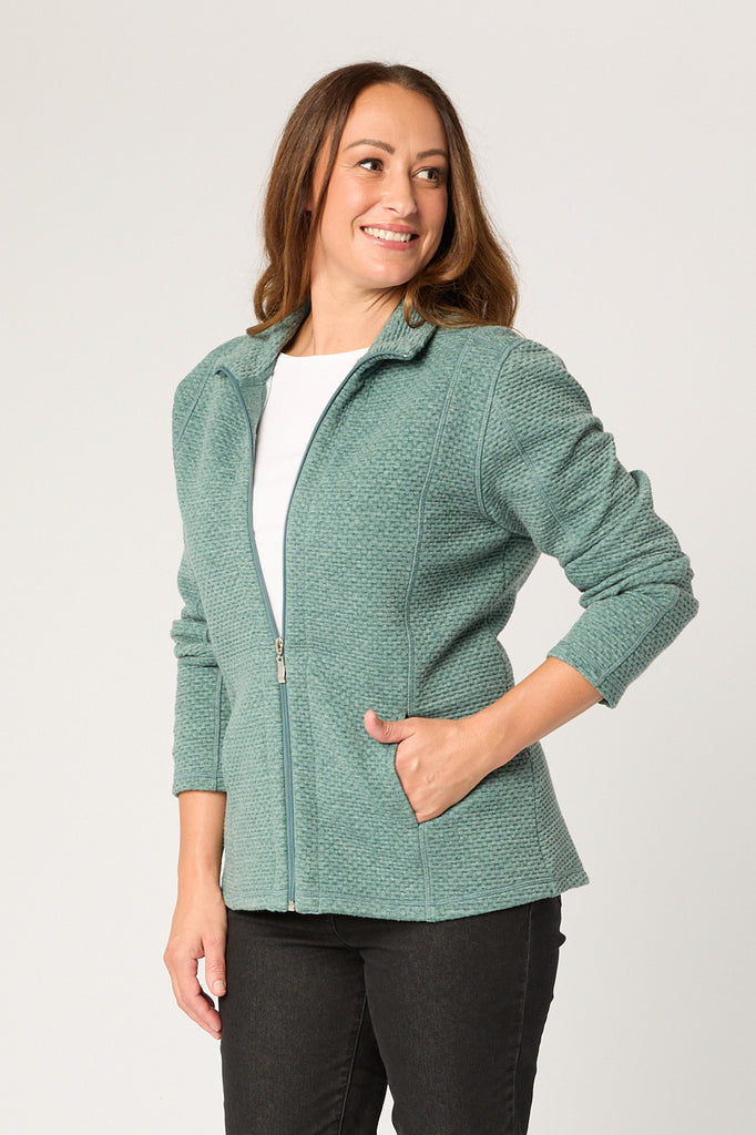 NEVE TEXTURED ZIP UP JACKET