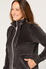 VANCE VELOUR ZIP UP JACKET