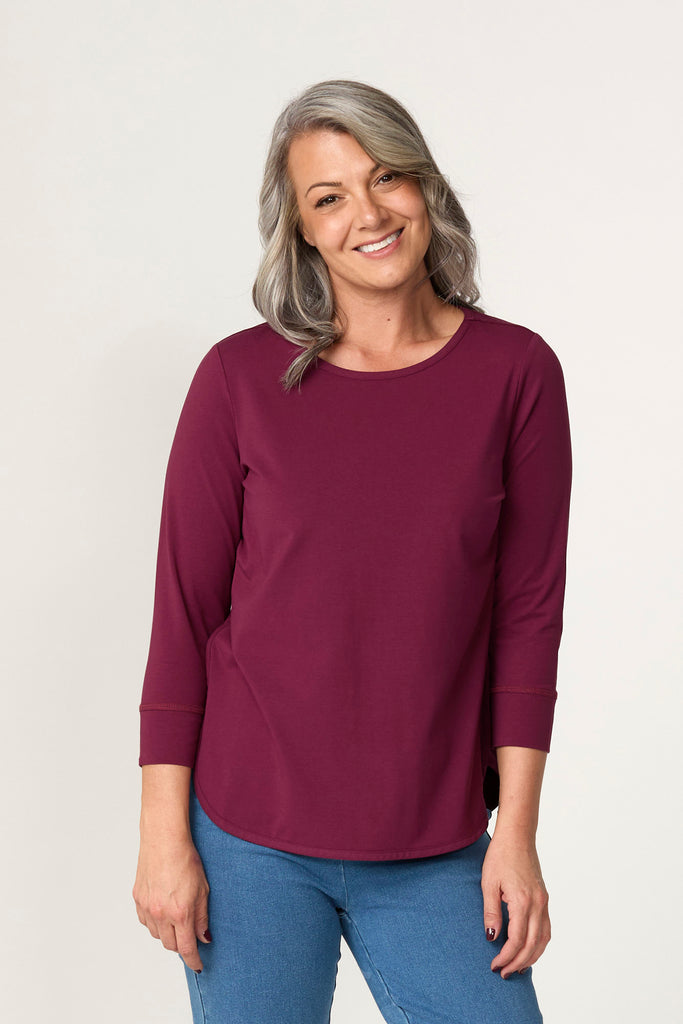 Eternity Modal/cotton 3/4 Sleeve Top