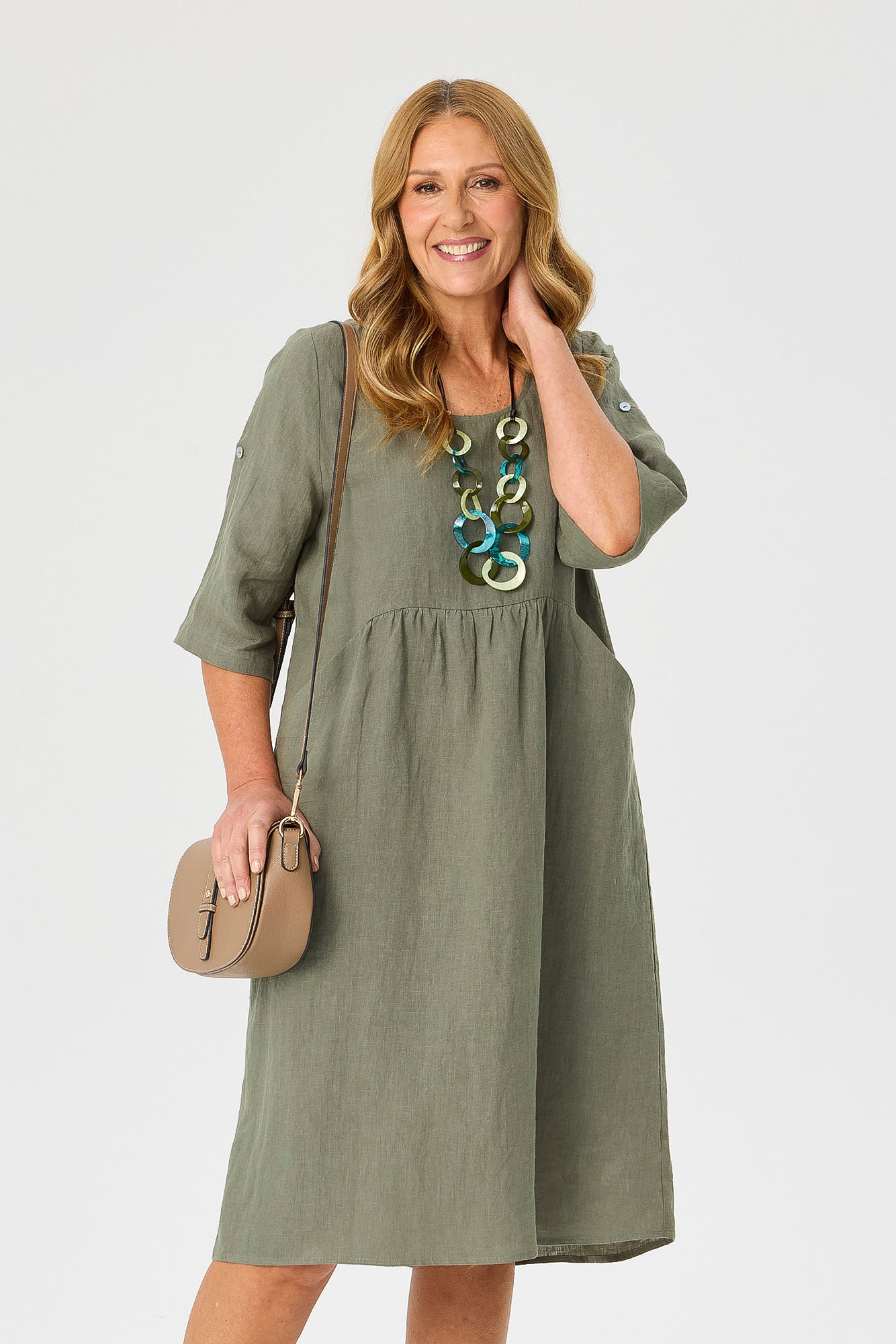 TUSCAN 2 POCKET LINEN DRESS