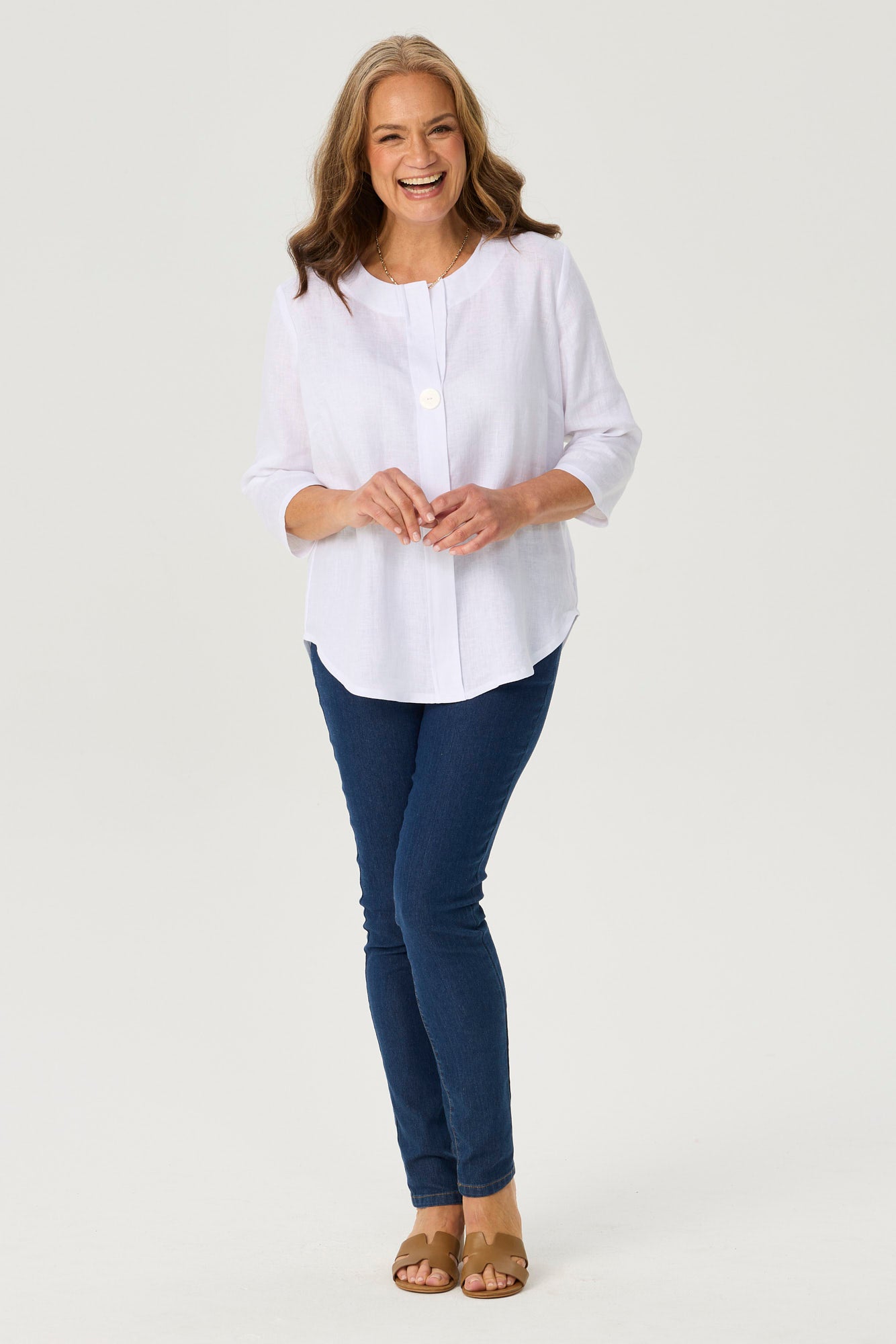 COLOGNE 1 BUTTON 3/4 SLV TUNIC