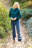 POSSUM MOSS STITCH COWL SWEATER