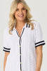 JELENA S/S BUTTON THRU POLO