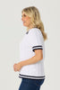 JELENA S/S BUTTON THRU POLO