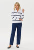 Heath 1/4 Zip L/s Stripe Polo