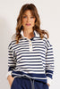 CHARTER STRIPE STUD LONG SLEEVE TOP