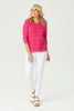 LINNEA 3/4 SLEEVE OTTOMAN SWEATER