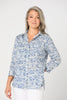 CHAMBRAY HEARTS 3/4 SLV SHIRT