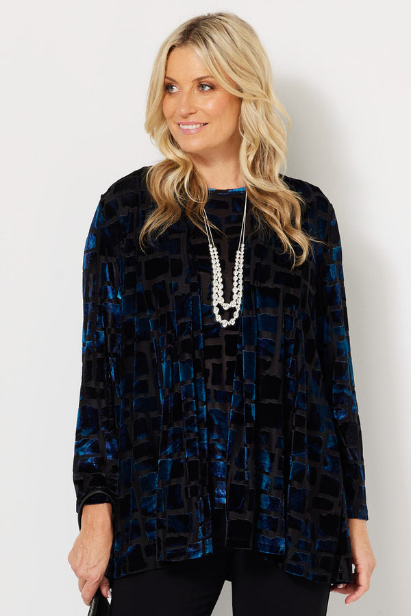 CORDELIA BURNOUT CARDIGAN