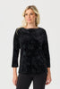 Sparkle Velour 3/4 Sleeve Tee