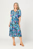 GODET SHORT SLEEVE DRESS