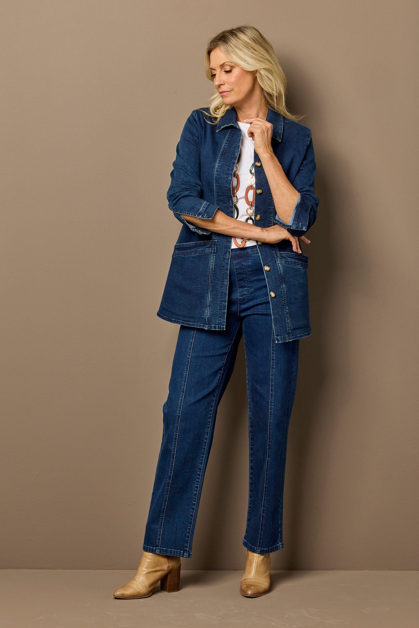 Harper Denim Longline Jacket