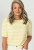 Lido Stripe Elbow Sleeve Tee