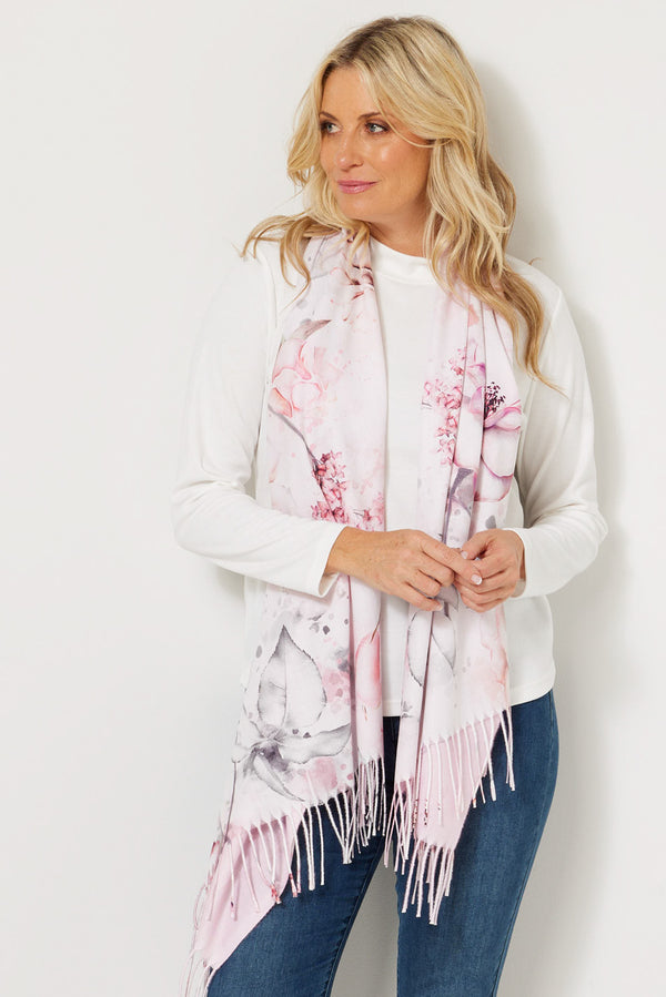 GEORGINA RECTANGLE FRINGED SCARF